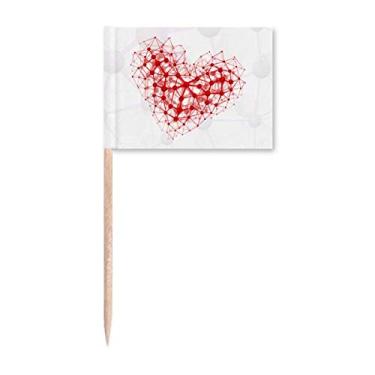 Imagem de Estrutura vermelha Atoc ilustração física palito bandeiras marcador decoração de festa