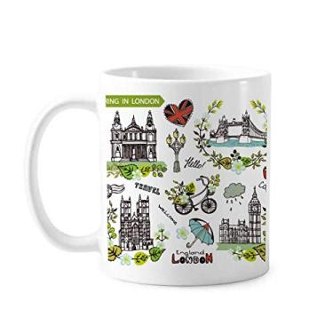 Imagem de Caneca moderna Spring Big Ben Inglaterra Art Deco presente cerâmica xícara de café porcelana louça