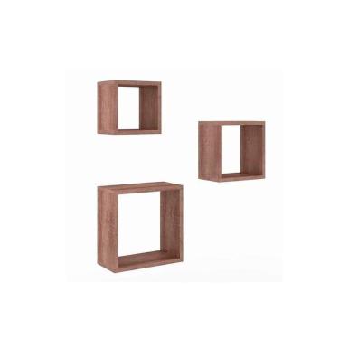 Imagem de Cubos Decorativo Quarto Bebê Nicho Triplo am 3078 Rustico - Movelbento