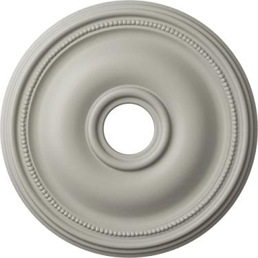 Imagem de Medalhão de teto Ekena Millwork CM18BRACS Bradford, cobre antigo, 18 1/8"OD x 3 3/4"ID x 1 1/8"P (Fits Canopies up to 4 3/8"), Hand-Painted Pot of Cream