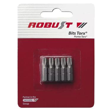 Imagem de Bits Torx B625-T (Cartela com 5 peças) - Robust | T40