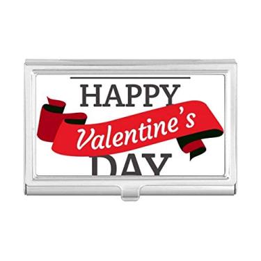 Imagem de Carteira de bolso com porta-cartões Feliz Dia dos Namorados vermelha e preta