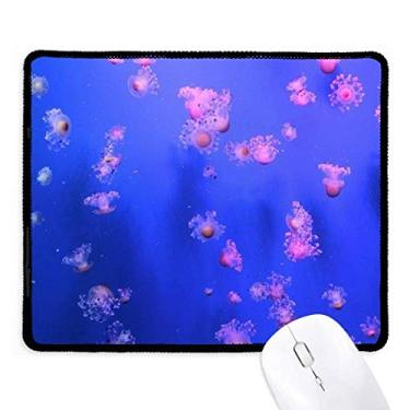 Imagem de Mousepad Ocean Jellyfish Science Nature Picture Tapete de borracha para jogos