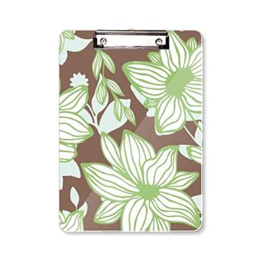 Imagem de Placa de suporte para prancheta com tinta de planta verde marrom A4