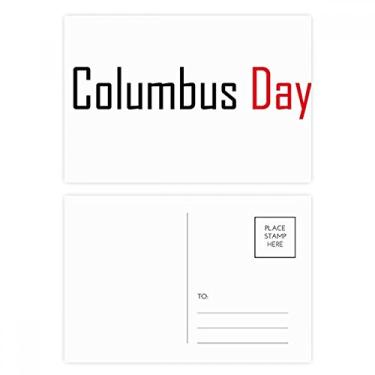 Imagem de Celebrate Columbus Day Blessing Festival, conjunto de cartões postais de aniversário para enviar cartões de agradecimento