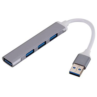 Imagem de Staright USB Hub 4 portas USB 3.0 / 2.0 Adaptador de hub de dados Divisor de cabo de extensão de hub USB portátil 4 portas para telefone computador almofada divisor de cabo de alta velocidade liga de alumínio