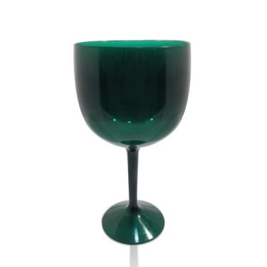 Imagem de Conjunto de 2 Taças Acrílicas para Vinho, Água e Gin 550ml KrystalON Verde