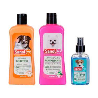 Imagem de Kit Shampoo E Condicionador Colônia - Cachorro E Gato Neutro Sanol Dog