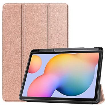 Imagem de caso tablet PC Para SumSung Galaxy Tab S6 Lite 10.4" (SM-P610 / 615) Tampa do caso da tabuleta, macia Tpu. Capa de proteção com auto vigília/sono coldre protetor (Color : Rose Gold)
