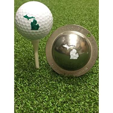 Imagem de Tin Cup Ferramenta de alinhamento de marcador personalizado de bola de golfe (Michigan)