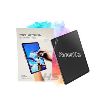 Imagem de Película p/iPad Pro 12.9" 6ª 5ª 4ª e 3ª Ger Paper Like Fosca Sensação de Papel Anti Reflexo/Não Marca dedo Proteção Contra Riscos C/Kit de Instalação Encaixe Perfeito p/Escrita Desenho