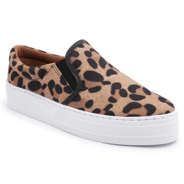 Imagem de Tênis Casual Feminino Slip On Animal Print Onça-Feminino