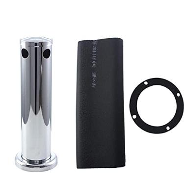Imagem de Torre De Chope,Torneira De Latão Ajustável Kegerator, Torneira De Cerveja De Aço Inoxidável 3 Em Flange Kit Dispensador De Torre De Cerveja(cabeça dupla)