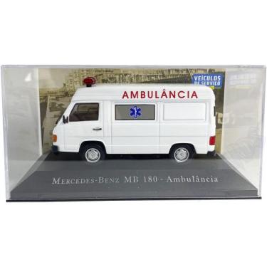 Imagem de Miniatura Ambulância Mercedes Benz Mb 180 Coleção Veículos De Brasil -