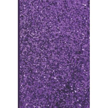 Imagem de Purple Glitter Journal Notebook Libreta Glossy-Finish Cover: Simple Soft Cover Lined 100 Page Writing Journal Diary Libreta Lined |Workbook for Woman Men Girls Boys Kids Teens Students
