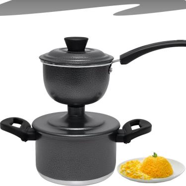 Imagem de Cuscuzeira De Alumínio Panela Cuscuzeiro 800 ML Nordestina Peito De Moça