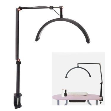 Imagem de Luminaria Estetica Spa Meia Lua Arco Led 3 Tons Suporte Celular Mesa Limpeza De Pele Salao