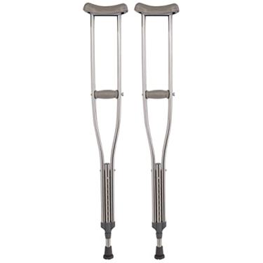 Imagem de Muleta Ortop. Axilar de Alumínio (Anti Ruído) Par, Ortho Pauher