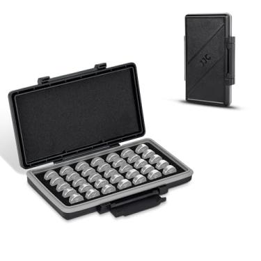 Imagem de JJC Suporte de bateria LR44, resistente à água, botão compacto, organizador de pilhas de moedas, recipiente organizador para 35x LR44 AG13 357 303 L1154F A76 SR44 SR44W, bateria não incluída