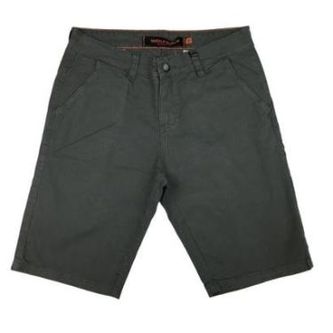 Imagem de Bermuda Masculina Sarja e Elastano Corte Alfaiataria Wolfgan-Masculino