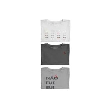 Imagem de Kit 3 Camisetas Brasa Carros E Nao Fui Eu Reserva Mini-Masculino