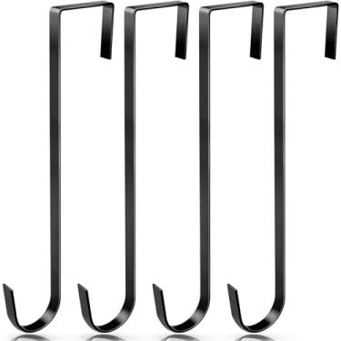 Imagem de Gancho de vara de piscina para cerca (38 cm) ganchos de cerca de vinil cabide de cerca de aço revestido com pó para luzes de pendurar, mangueira, plantas, alimentadores de pássaros, ferramentas de