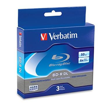 Imagem de Verbatim Blu-Ray BD-R camada dupla, 50 GB, pacote com 3