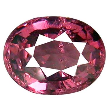 Imagem de Pedra preciosa solta genuína de Malaya rosa tanzânico/não aquecida/sem tratamento com corte oval de 1,15 ct (7 x 5 mm)