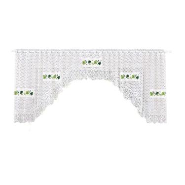 Imagem de Cortina Bando Renda Cascata Cozinha Costela Adão 3,15X0,95