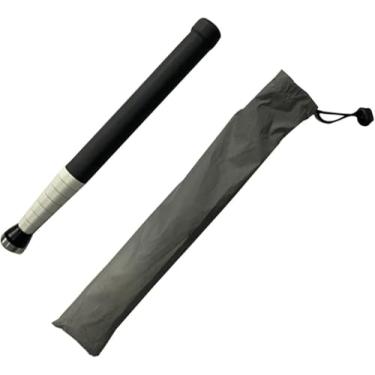 Imagem de Bengala cega telescópica, bengala cega reflexiva de liga de titânio para idosos para ferramenta de assistência para auxiliares de mobilidade, com bolsa de embalagem gratuita (cor: preto, tam