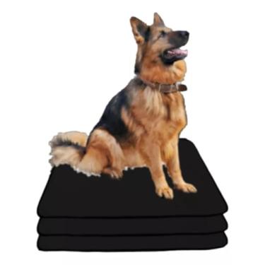 Imagem de Kit 3 Tapetes Higiênico Laváveis Super Absorção 200 Lavagens 80x60 (Preto)