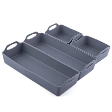 Imagem de Conjunto de assadeiras de silicone antiaderente, adequado para forno, fritadeira de ar para simplificar o cozimento, fácil de limpar 4 peças type2