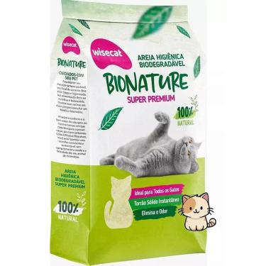 Imagem de Areia De Mandioca Para Gatos Biodegradável Wisecat 10Kg