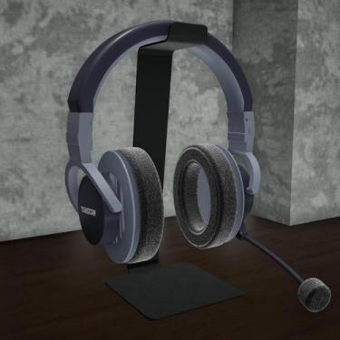 Imagem de Suporte Mesa Headset Fone De Ouvido Headphone Pc Gamer Preto - Big Hou