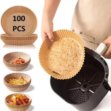 Imagem de Forma Papel Descartável Kit 100pcs Fritadeira Air Fryer 16cm - Cl