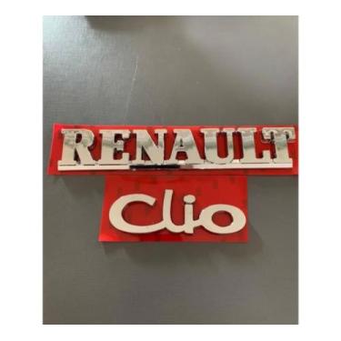 Imagem de Emblema Letreiro Renault Clio Modelo Até 2012 Peça Cromada Fita 3m