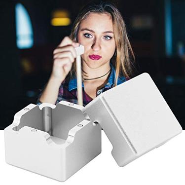 Imagem de Suporte de Giz de Alumínio Portátil, Bilhar, Sinuca, Piscina, Giz, Capa Preta, Suporte de Giz para Fácil Armazenamento (Prata)