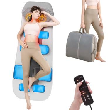 Imagem de Colchão de massagem aquecido de corpo inteiro, 20 cabeças de massagem, almofada de colchão de massagem vibratória, almofada de cadeira massageadora nas costas para pescoço, ombro, pernas lombares