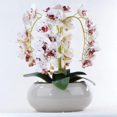 Imagem de Arranjo de Orquídea Artificial Tigre em Vaso Nude - Vila das Flores