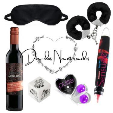 Imagem de Presente Dia Dos Namorados Kit Casal + Vinho 6 Itens - Casa da Revenda