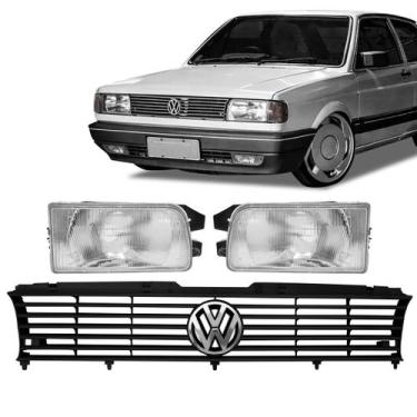 Imagem de Kit Farois E Grade VW Gol Parati Saveiro Voyage Quadrado 1991/1994 - M
