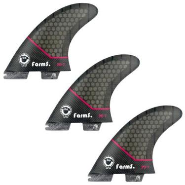 Imagem de Quilhas Farms FS 7 Large Honeycomb Carbon Encaixe FCS 2 Surf, Large