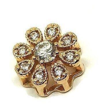 Imagem de Pingente De Ouro 18k Flor com pedras - Elegancy Joias