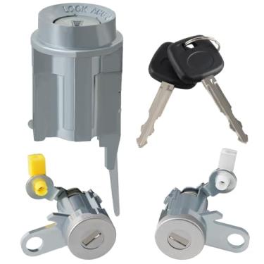 Imagem de KPALAG O conjunto de cilindro e chave inclui cilindro de fechadura de porta RH e LH, cilindro de trava de ignição e 2 chaves compatíveis com Toyota Tacoma 1995-2004, substituição # 69005-35840