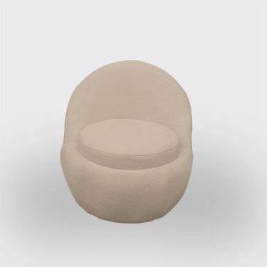 Imagem de Poltrona para Sala Orgânica Confortável e Reforçada Bouclé - Aliança D