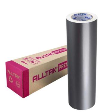 Imagem de Papel Adesivo Envelopar Geladeira Fogão Prata Tipo Inox 6mts - ALLTAK 