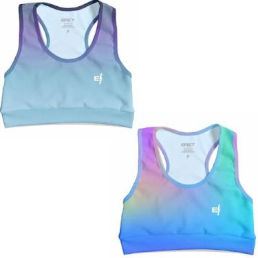 Imagem de Kit 2 Cropped Feminino Para Ginástica Top Treino Moda Fitness Confortá