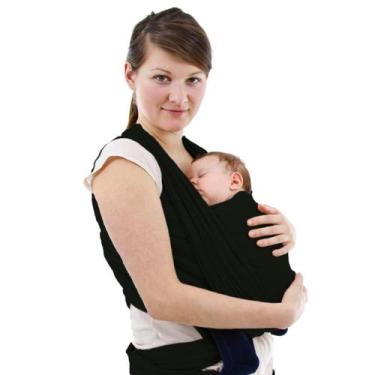 Imagem de Wrap Sling Carregador Passeio De Bebe Malha Respirável Liso Grafite - 