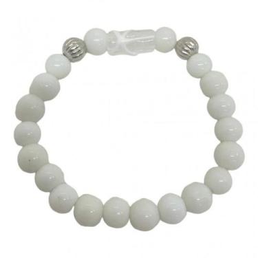 Imagem de Pulseira Xango Firma Branco Ayra Cristal E Silicone - Lua Mística - 10