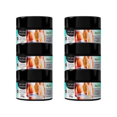 Imagem de Kit 6 Gel Lipo Redutor Termo Ativado 250g - Mary Life